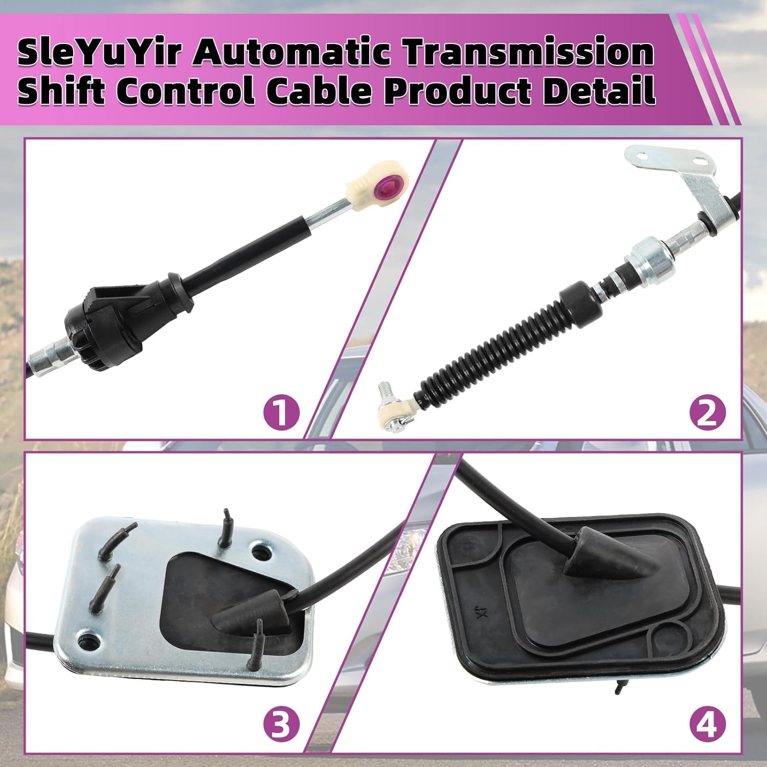 Automatic Transmission Shift Control Cable 33820-02370 33820-01050 Compatible