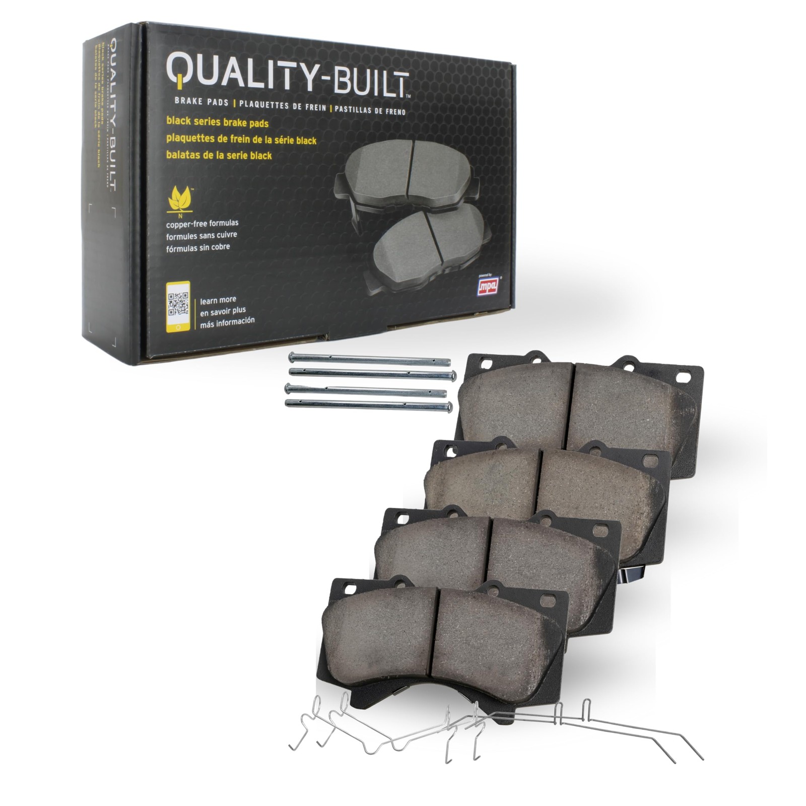 Quality-Built Front Semi-Metallic Brake Pads Black Series 1003-1379Am