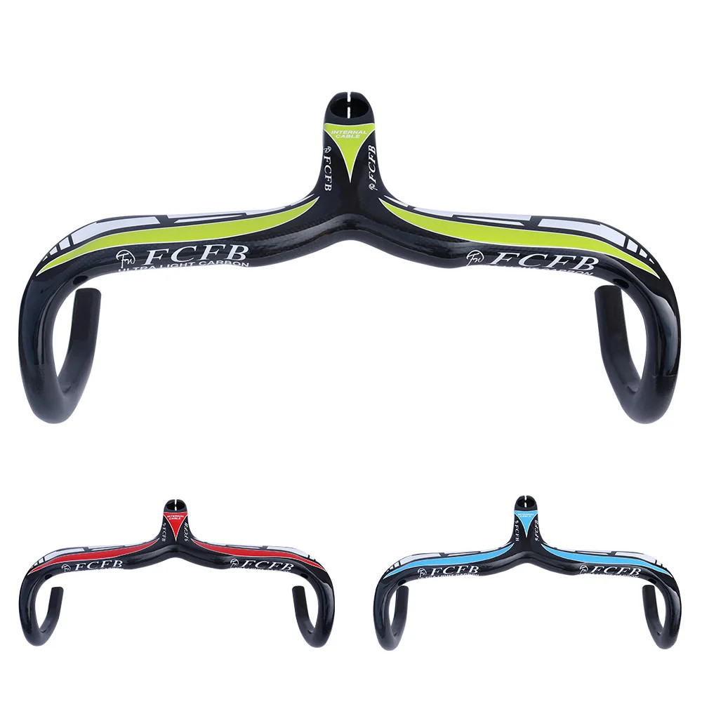 Road Bicycle Integrated Handlebar with Stem Carbon Reach 89mm Drop 130mm