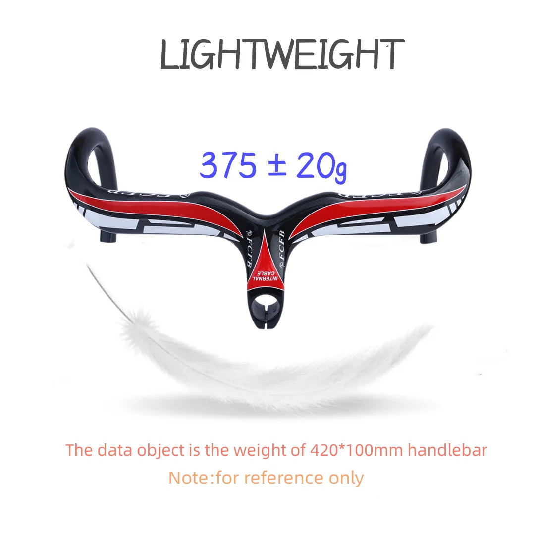 Road Bicycle Integrated Handlebar with Stem Carbon Reach 89mm Drop 130mm