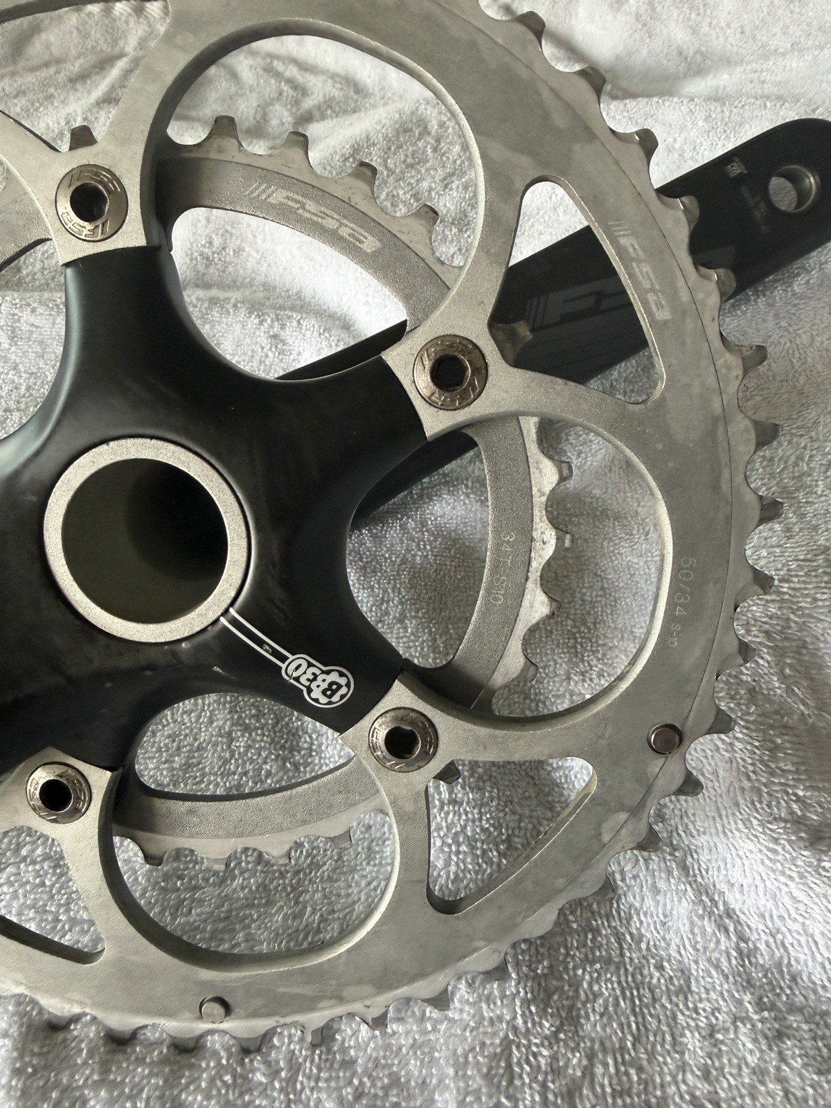 FSA BB30/PF30 Hollow Carbon Crank 170 mm 50/34T chainring