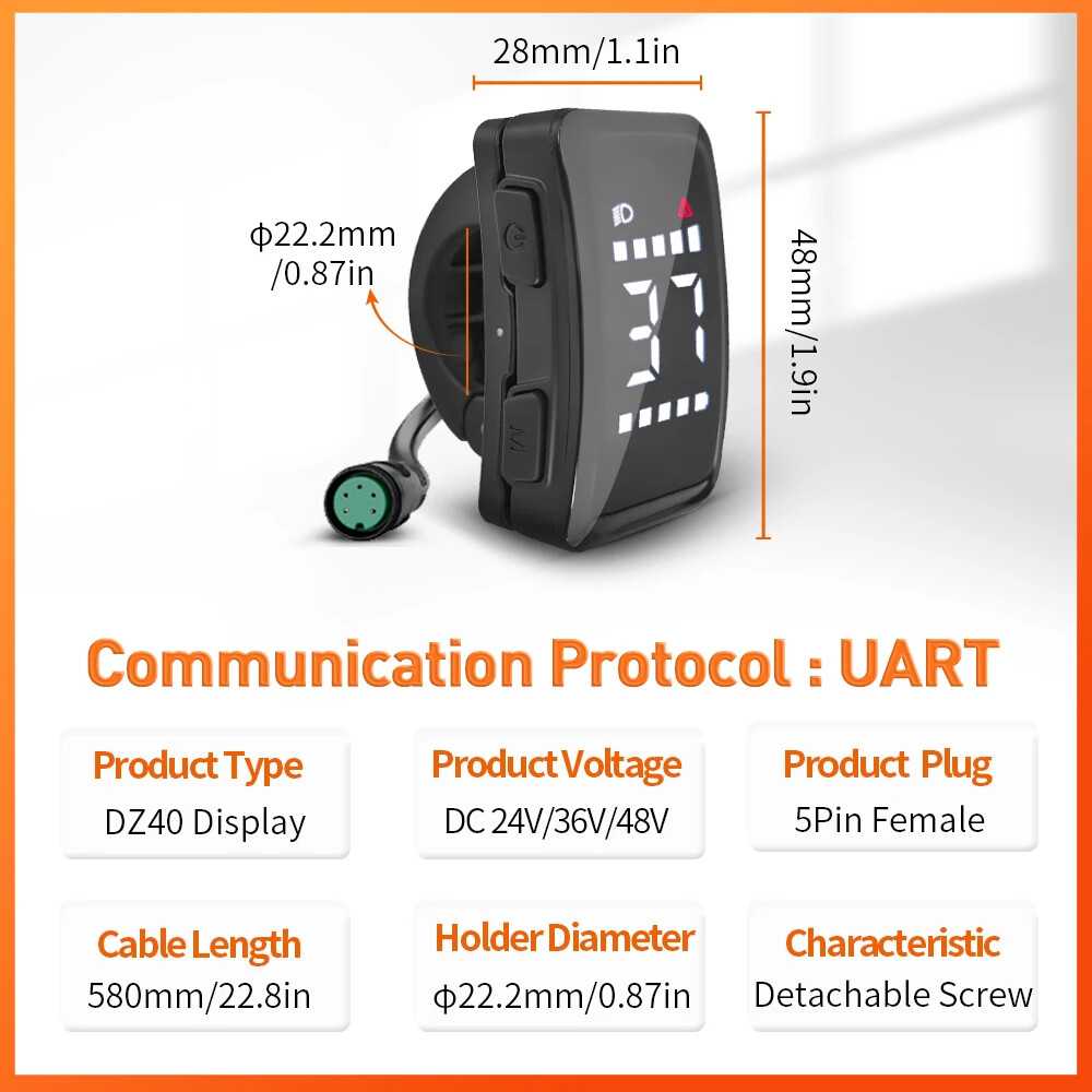 Mini Display Ebike Intelligent LCD Screen Waterproof Electric Bike Compitable