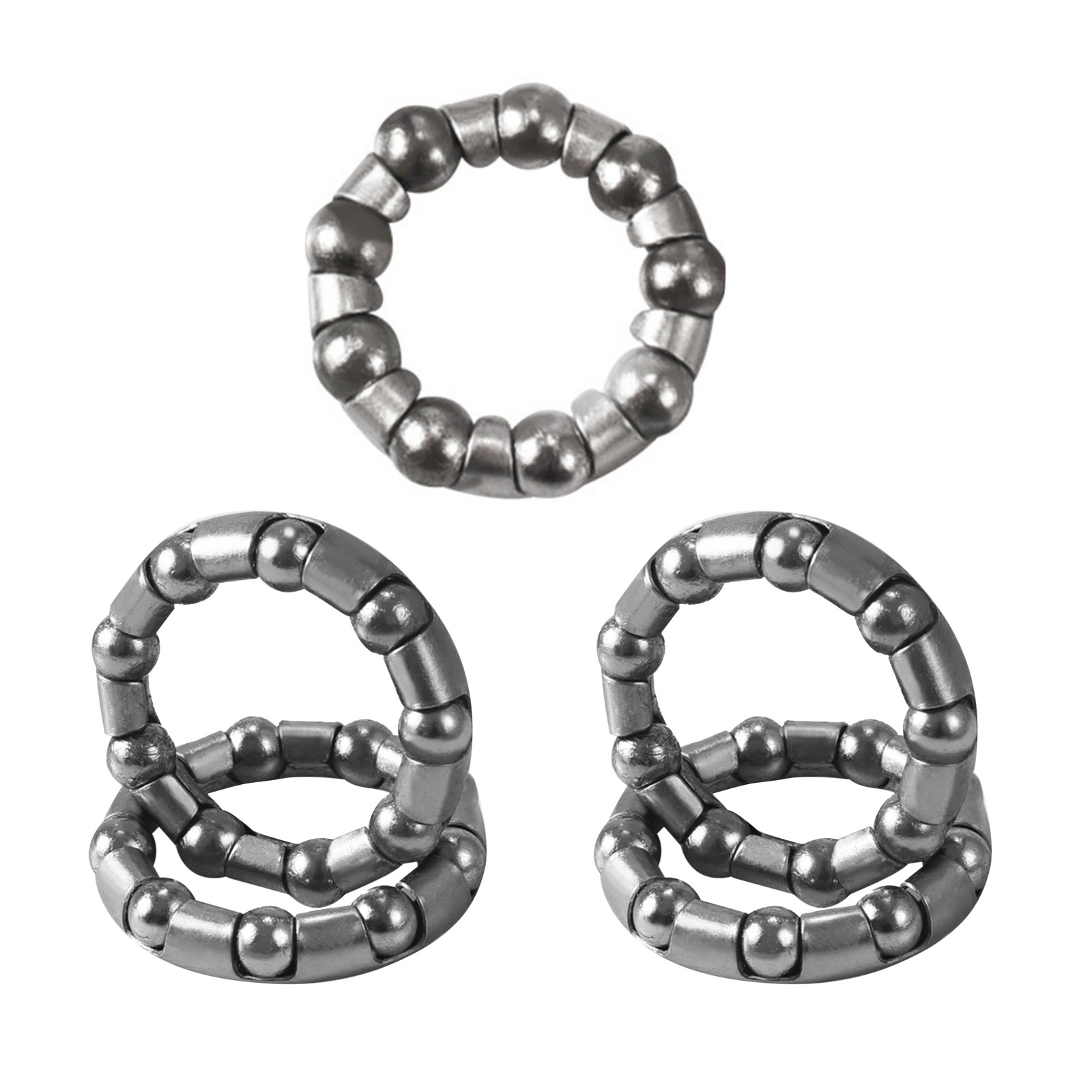 5PCS/Set Stainless Steel Silver 1/4 in x 9 Balls Bicycle Crank Ball Bearing