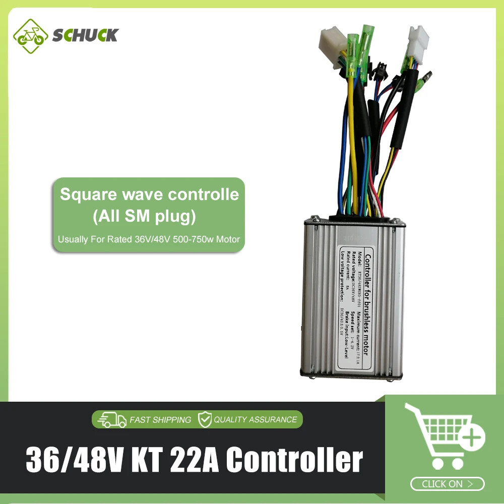 KT Controller 15A-50A E-bike Square Sine Wave Control System 36V 48V 72V Motor
