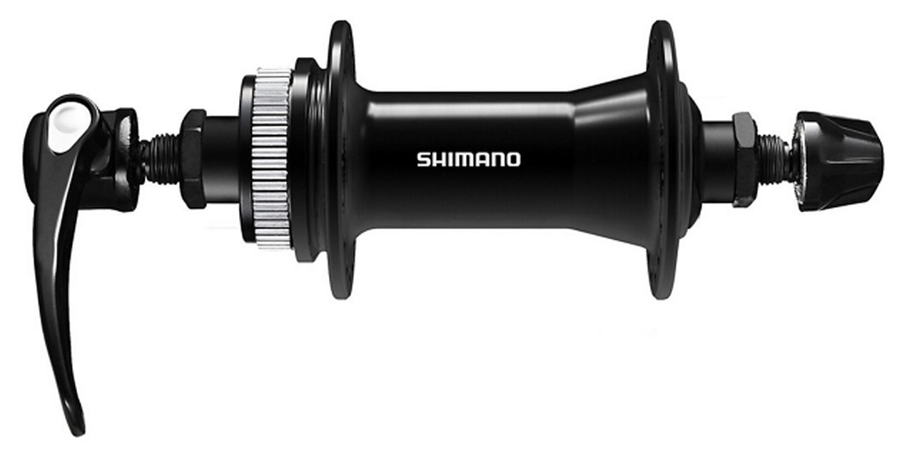 Shimano Deore HB-QC400 Front Hub – QR x 100mm, Center-Lock Disc, Black, 32H