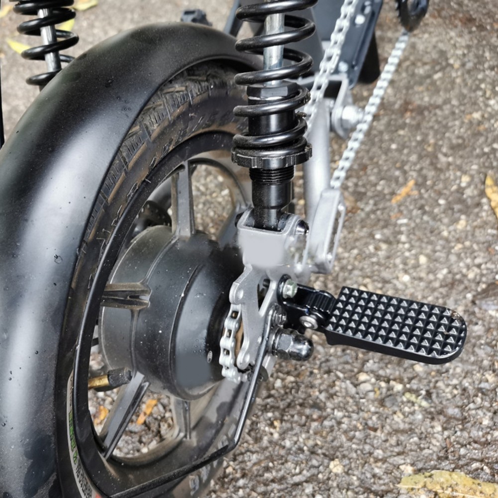 Easy to Store Electric Bike Rear Footrest Peg Lightweight Foldable Pedal