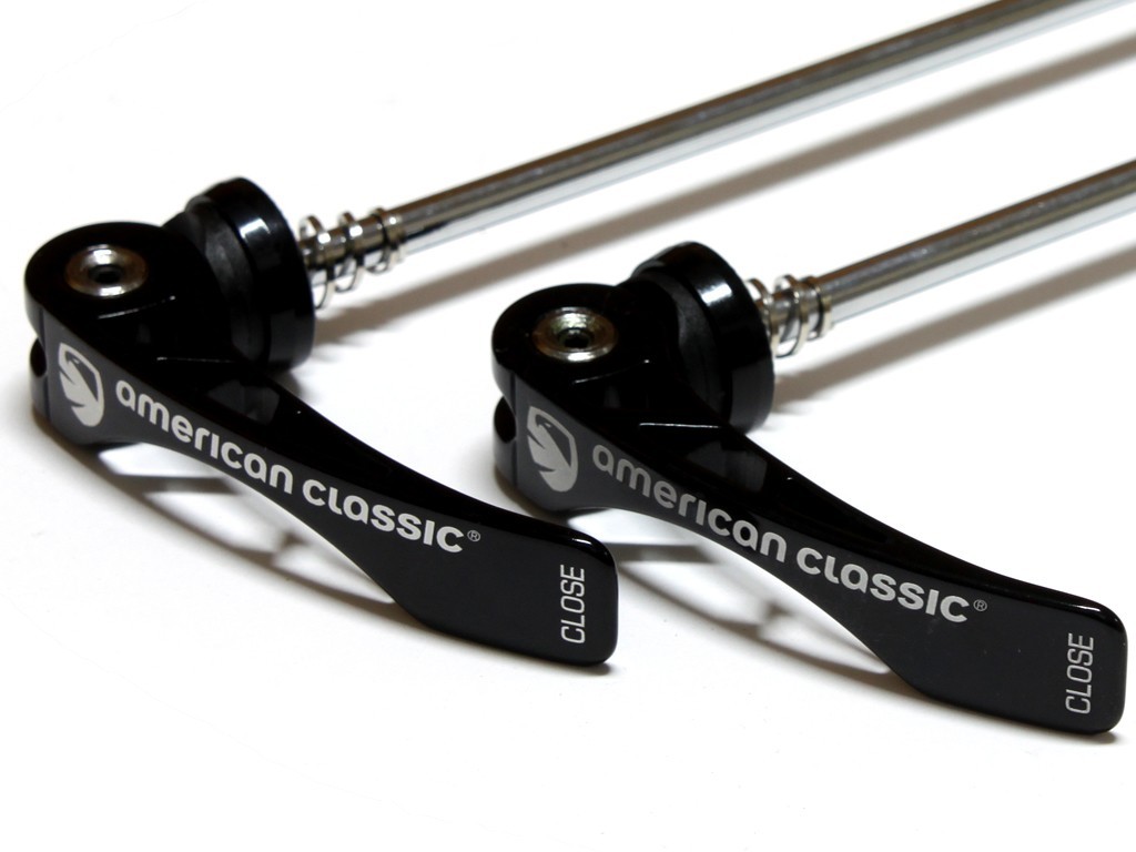 American Classic MTB Bike CroMo 100/135 mm Quick Release Skewers Black