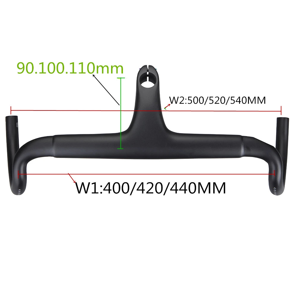 Full Internal Cable Routing Gravel Road Mountain Bike bent Handlebar 25 Degrees