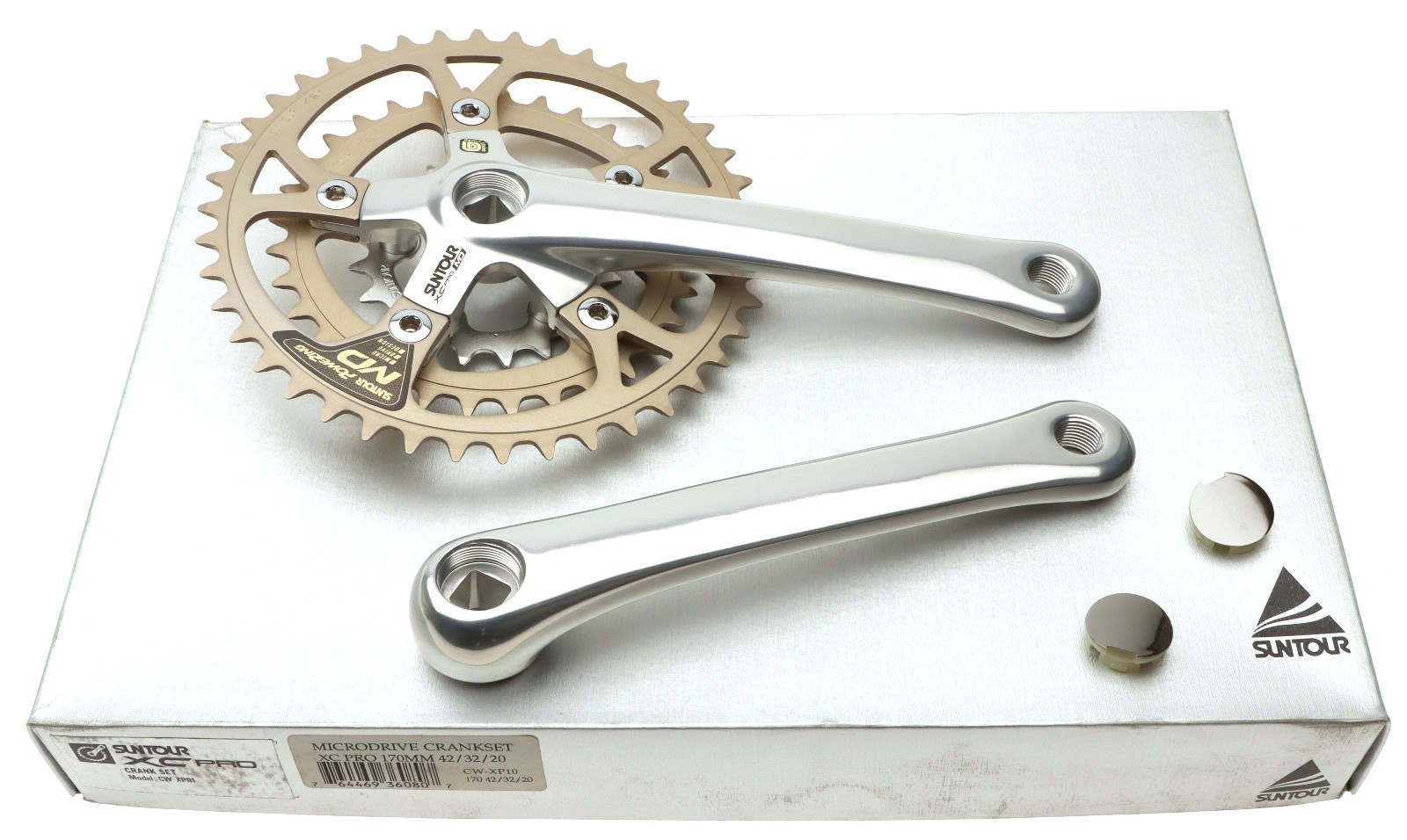 Sun Tour XC PRO Microdrive CW-XP10 Crankset 8 SPD 175mm Silver 42/32/20 NOS NEW