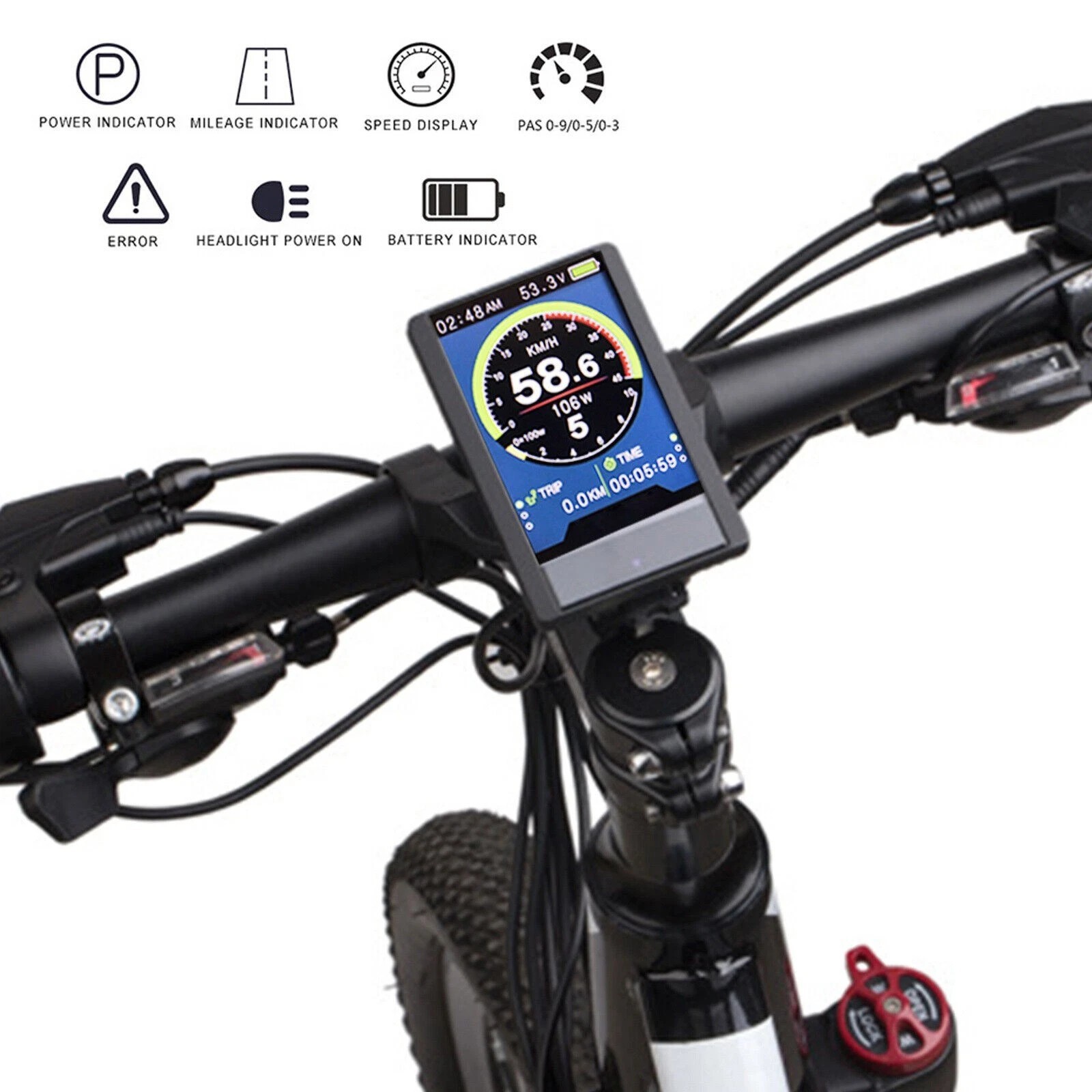 Ebike P850C Display UART 36V-60V for Bafang Mid Drive Motor BBS01 BBS01 BBSHD