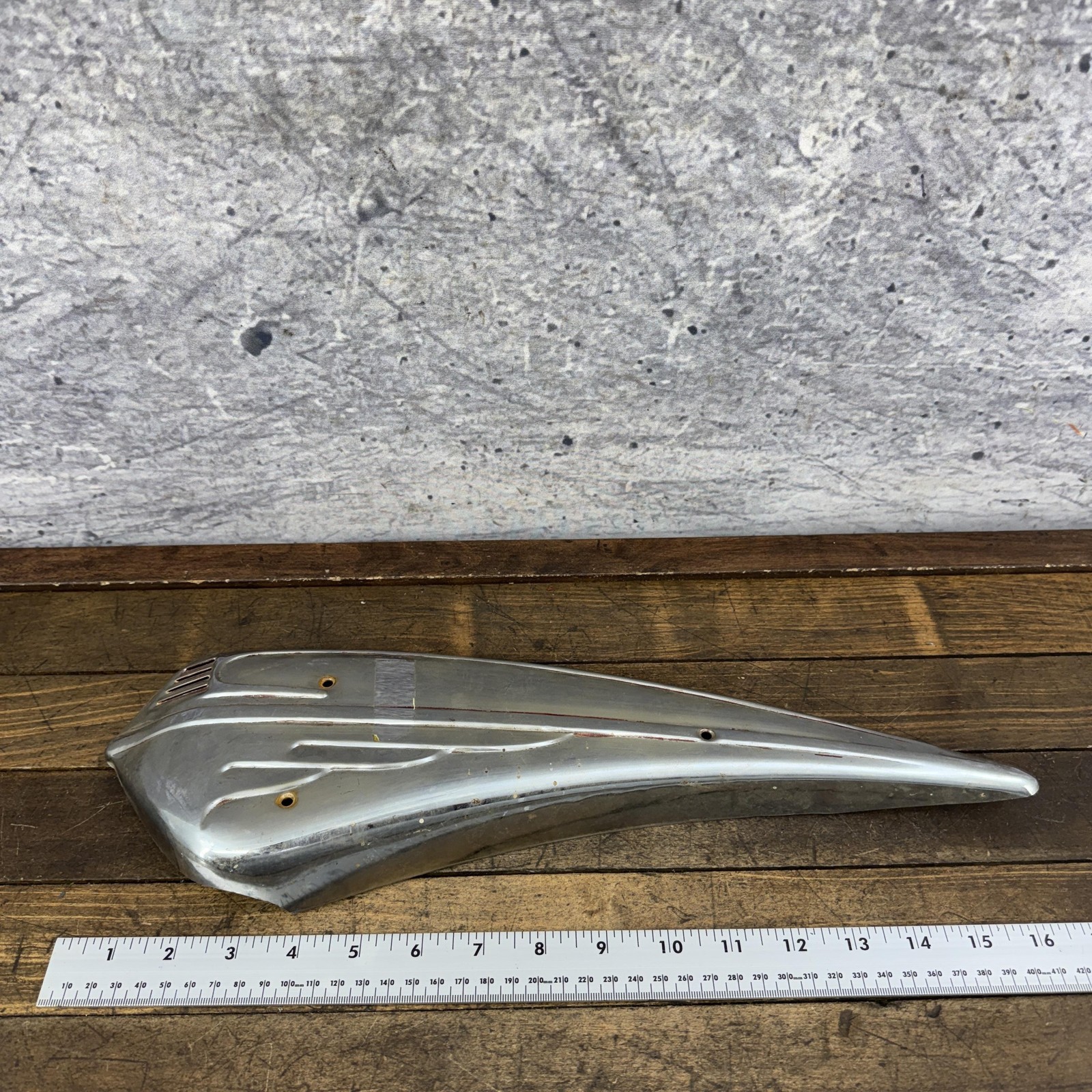 Vintage Schwinn Red Phantom Horn Tank Panel LEFT Side Original Cruiser Bike