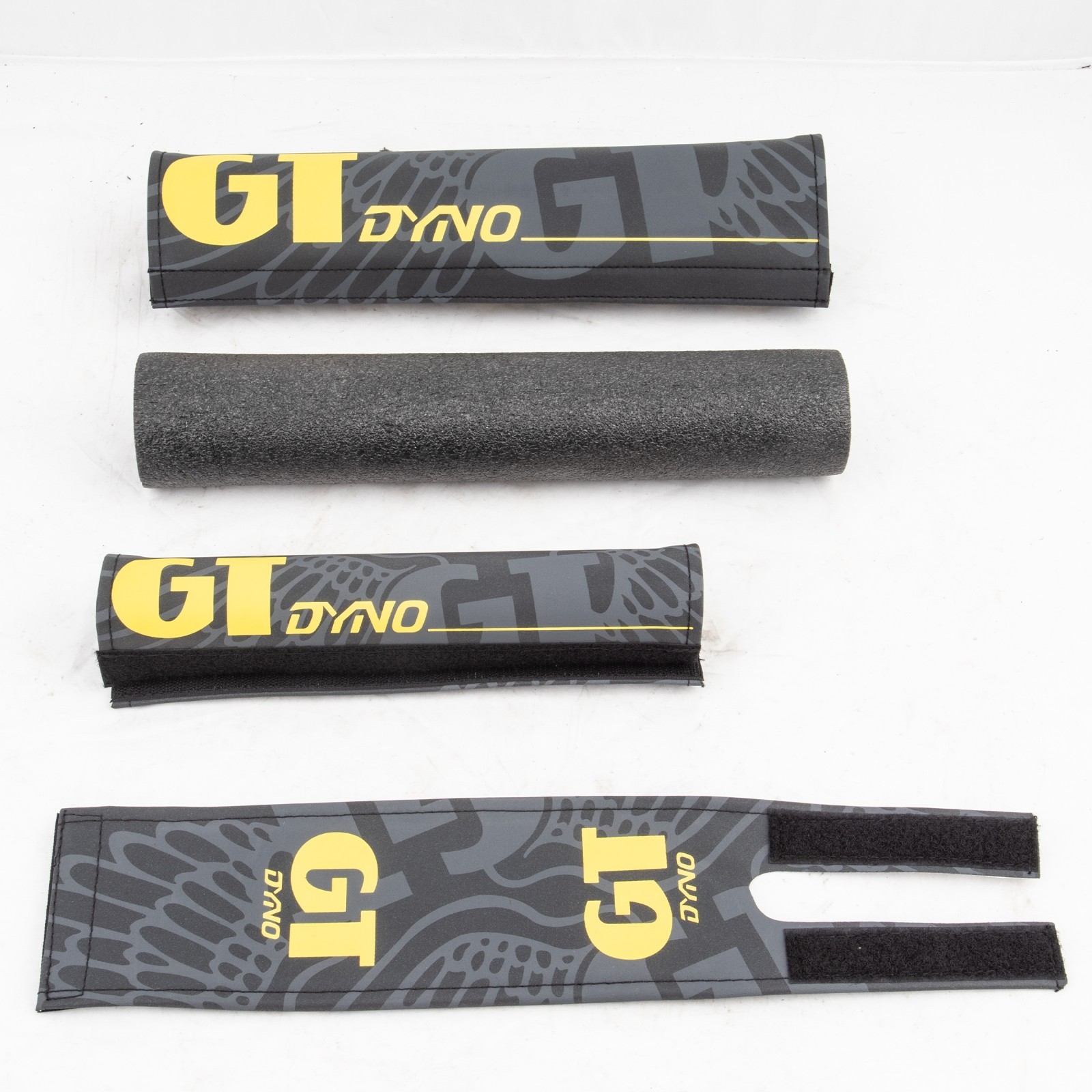 GT Dyno Bmx Pad Sets 3pc Grey Black Yellow Officially Licensed Product 89-99