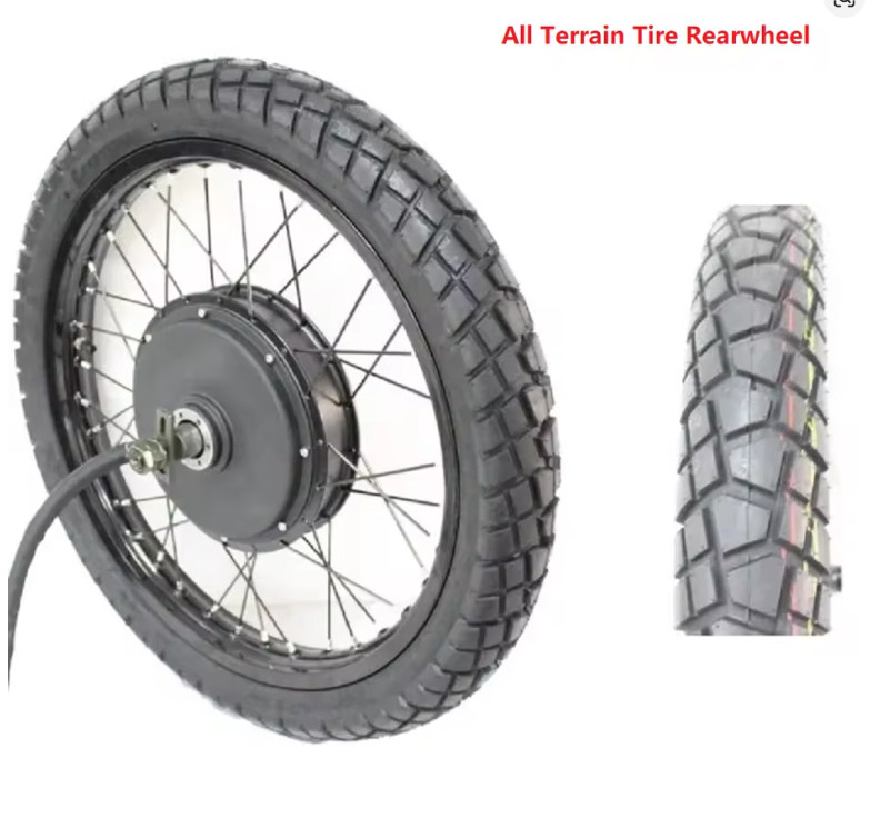 48V-72V 150A 5000W 17″ 19″ 21″Electric Motorcycle Rear Wheel Conversion Kit