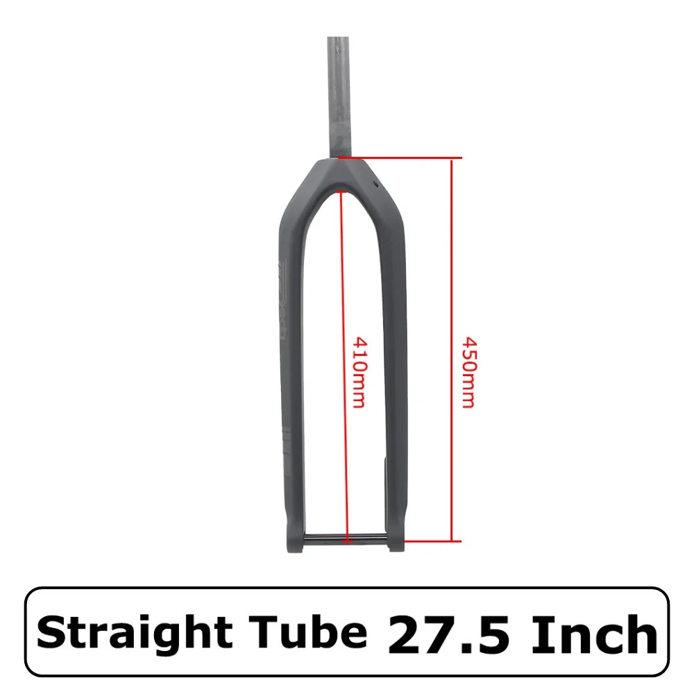 26 27.5 29ER Carbon MTB Fork 15*110mm Thru Axle Straight Tapered Tube Disc Brake