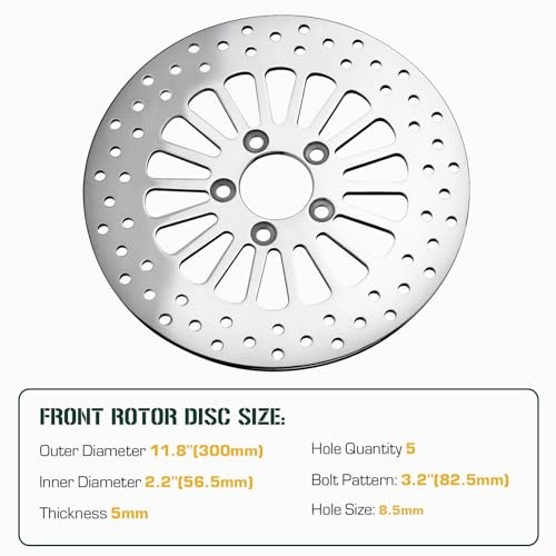 11.8 Brake Rotor (2 Front+1 Rear) For Harley 2008-2020 Road King/Road Glide