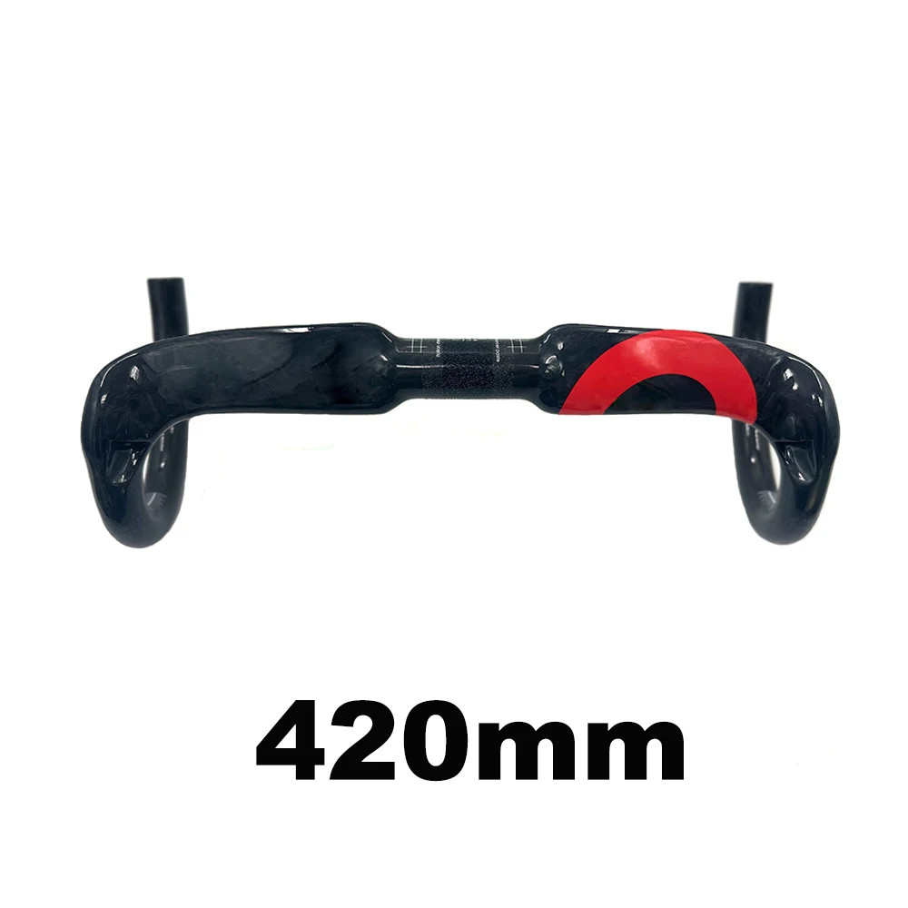 Road Bike Drop Bar Gloss Carbon Handlebar Suitable for 31.8*400/420/440mm