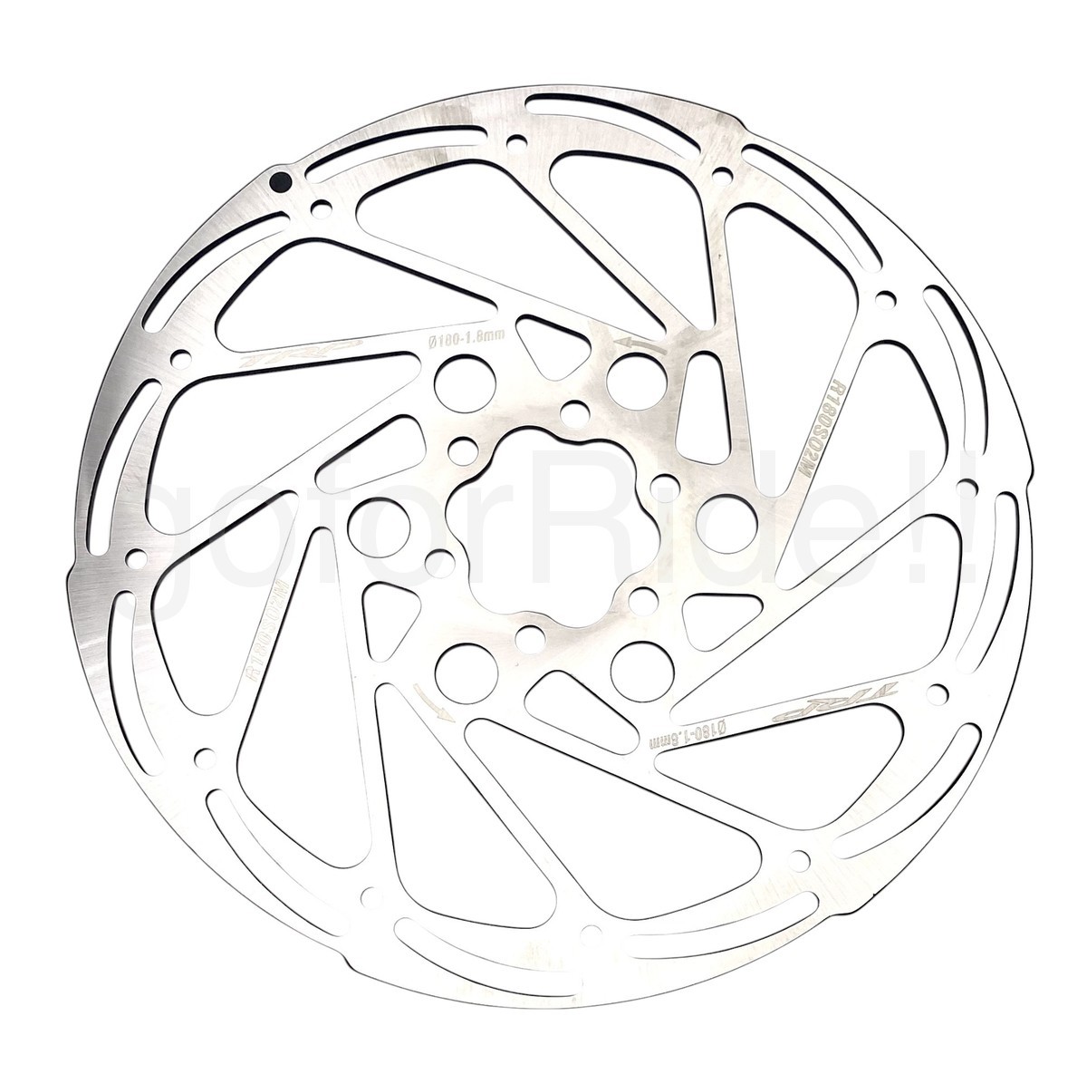TRP R2 Bike Disc Brake Rotor, 180mm, 6-Bolt, 1.8mm, R180S02M, Silver