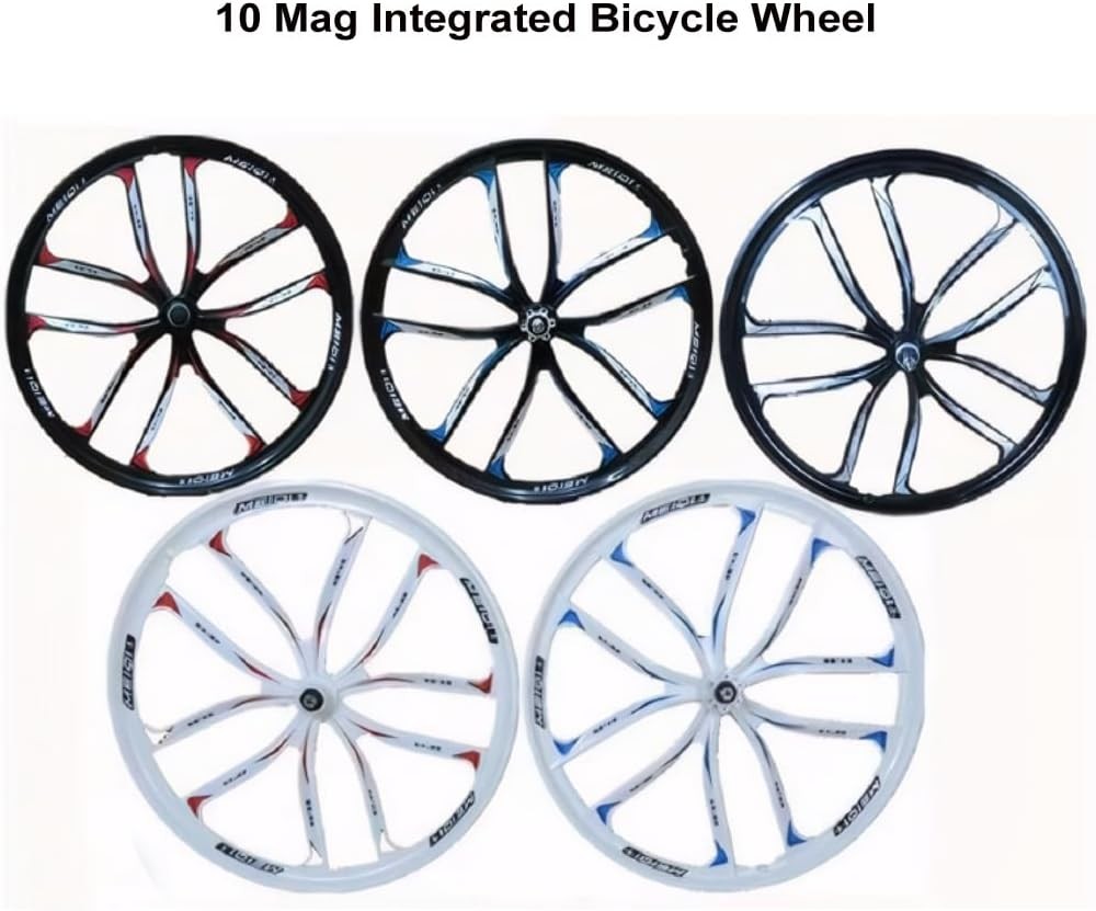 26in 6 Mag Integrated Spokes Bicycle Front/Rear Magnesium Disc Cycling Wheel