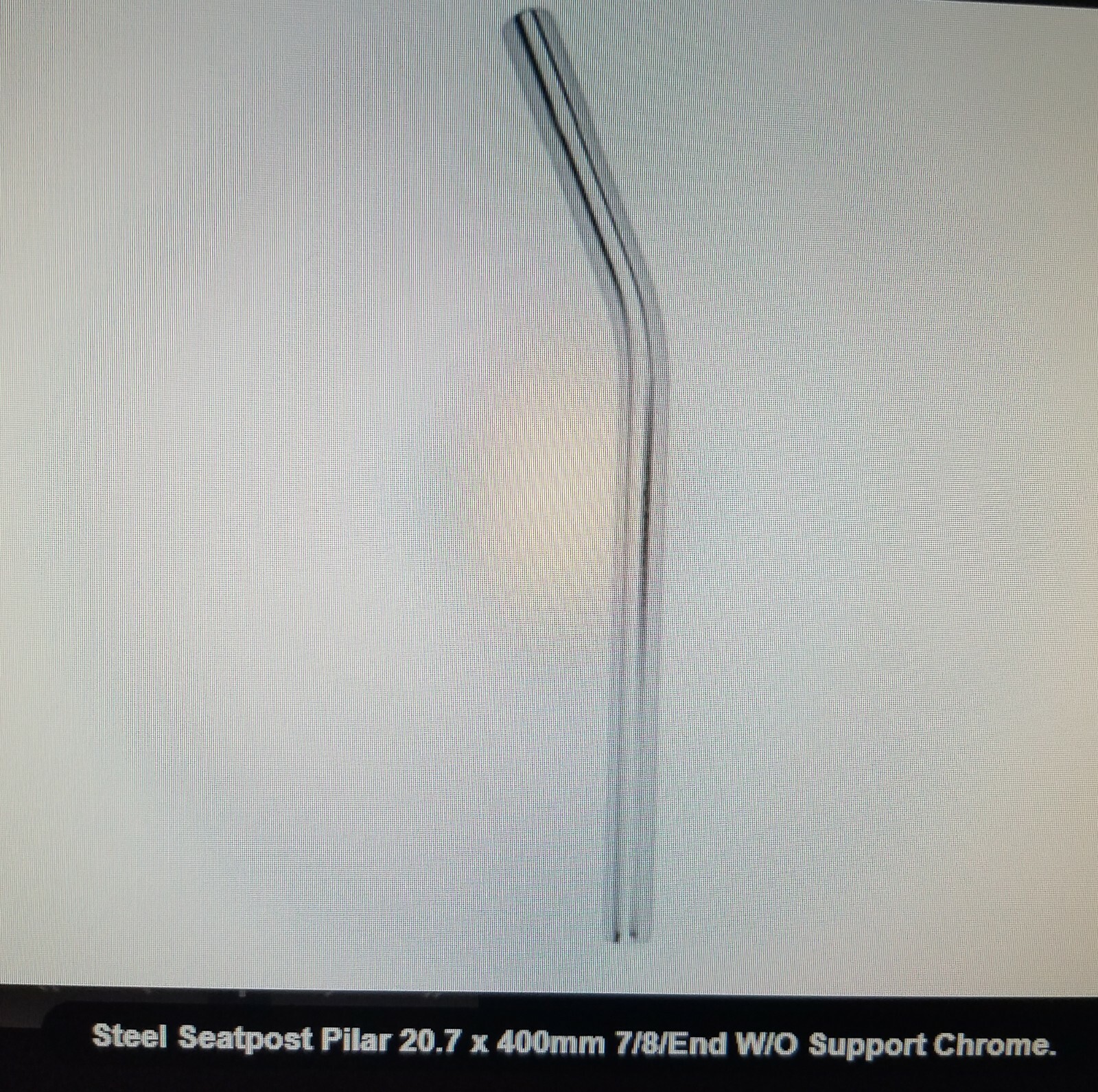 NEW CHROME LAID BACK BICYCLE SEAT POST, BASE 20.7 MM & TOP IS 7/8″, CRUISERS,BMX