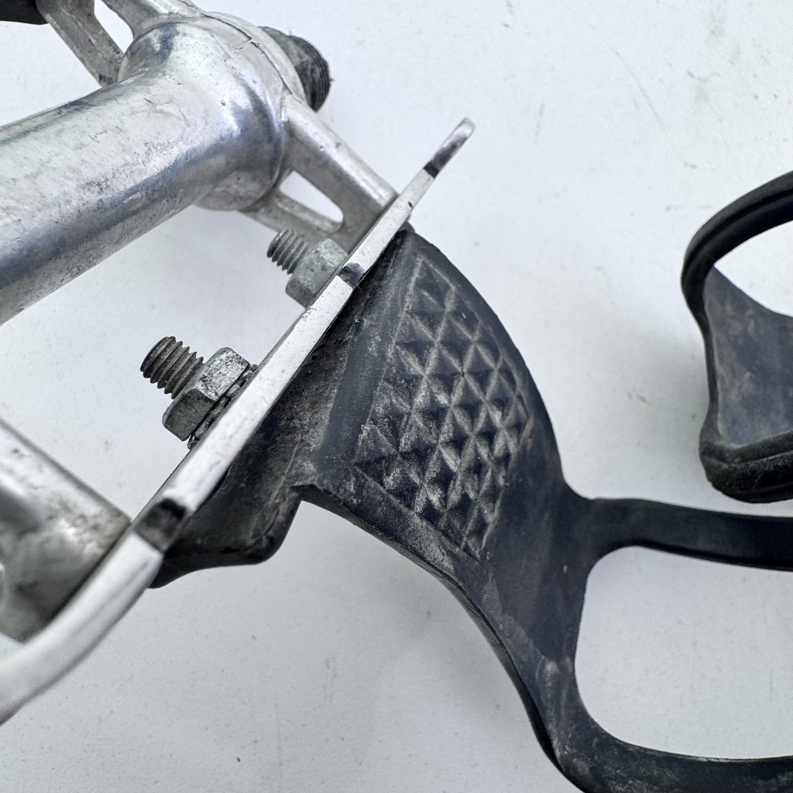 Vintage MKS Sylvan SY-1 Bike Pedals Christophe 9/16 in Toe Clips Black A68