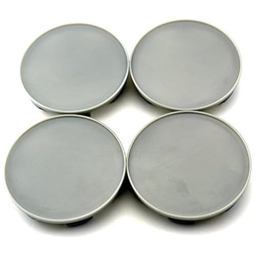 RT 4pcs 70mm/64mm Wheel Center Caps OD: 70mm / 2.76″, ID: 64mm / 2.52″ Gray