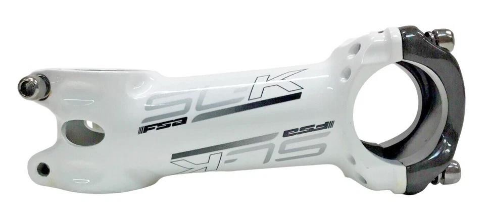 FSA SL‑K Stem 100mm 31.8mm ±6° 1‑1/8″ Alloy w/ Carbon Faceplate White