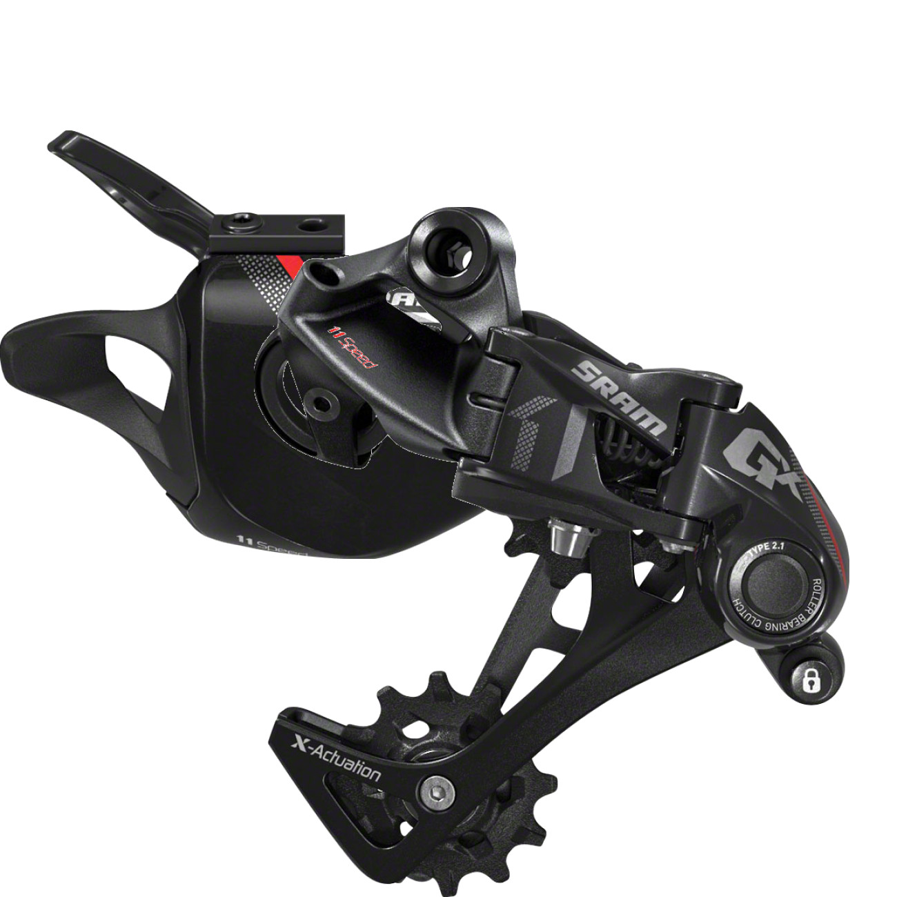 SRAM GX 11-Speed Rear Derailleur & Trigger Shifter Bundle Red, Long Cage,