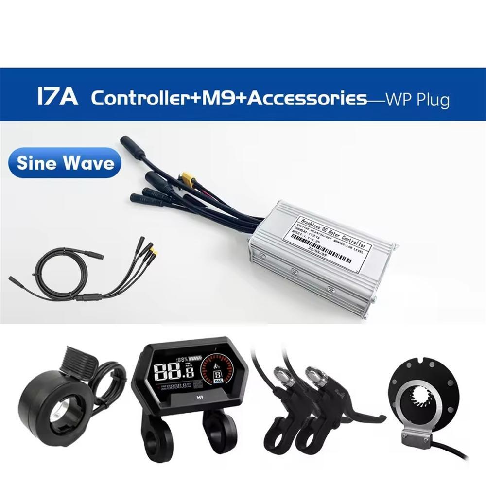 E-bike 17A 26A 30A 3-Mode Sine Wave Controller 36V 48V 250W-1000W w/ Display Set