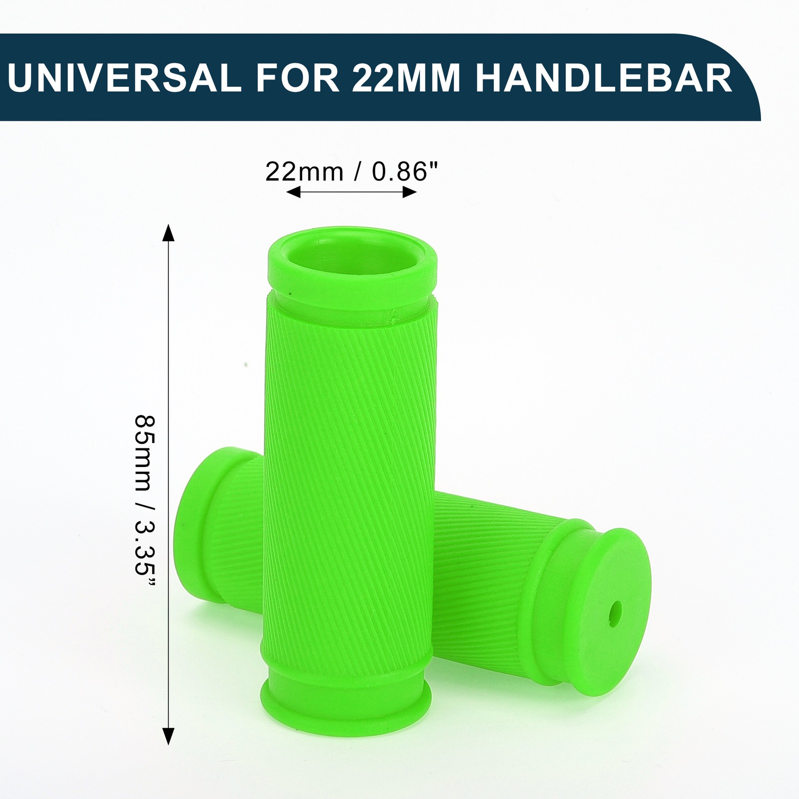 Bike Handlebar Grip Cover 85mm Lightweight Cycling End Grip Protector Green Pair