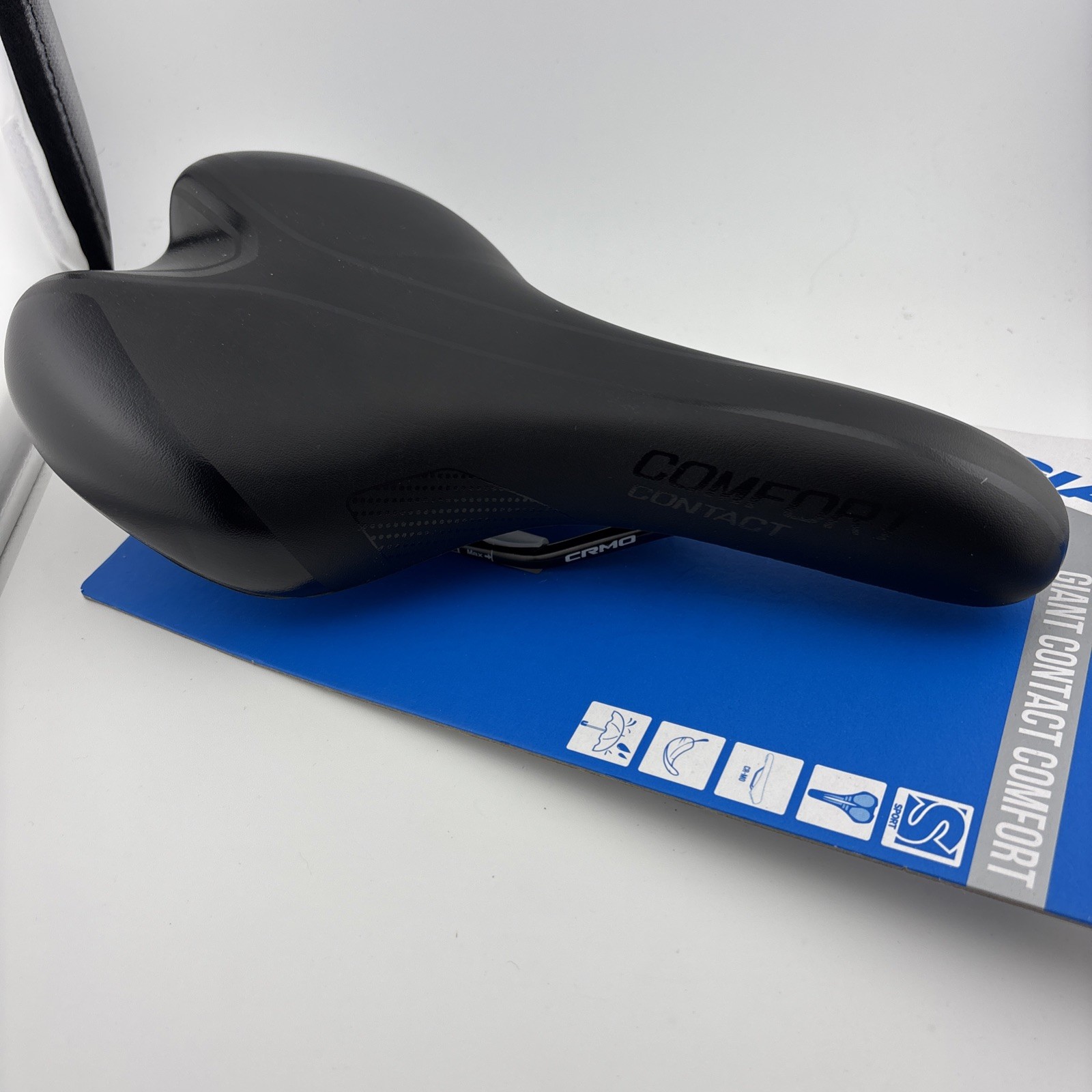 Giant Bicycle Saddle Bike Seat Connect Upright Comfort Cutout Unisex Black
