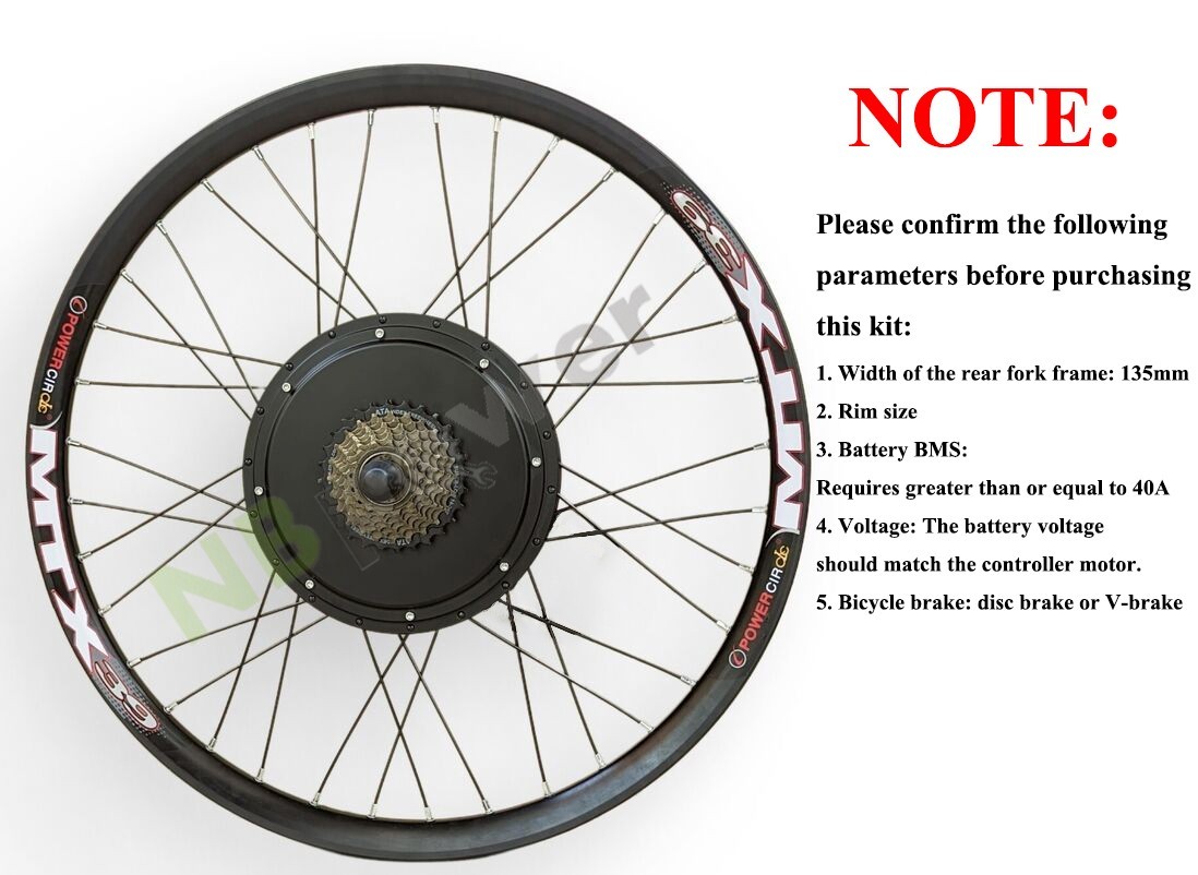 US stock:135MM dropout 72V 2000W hub motor wheel with 45A dual mode controller