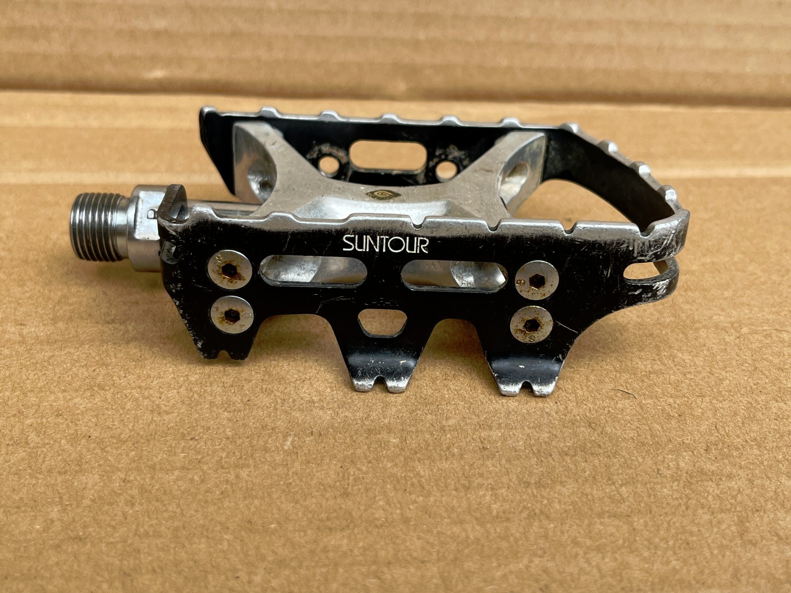 Vintage Suntour XC Pro WTB Grease Guard 9/16” Mountain Bike Pedals Made In Japan
