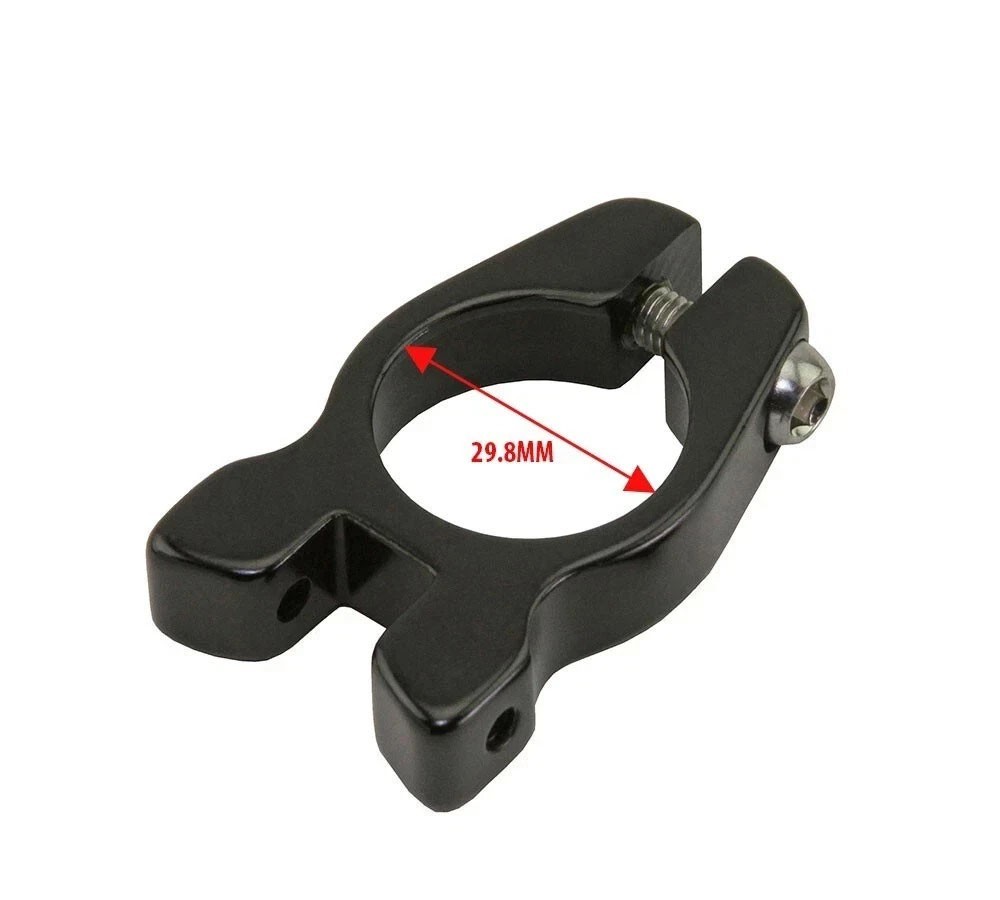 Alloy Bicycle Seatpost Clamp w/Rear Rack Mount 29.8, 31.8 or 34.9mm Black.
