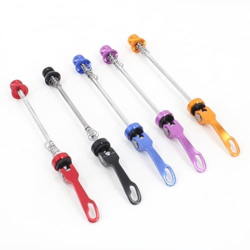 Bike Quick Release Bike Axle for Road Bicycles Front 115 mm Rear 147 mm- Red