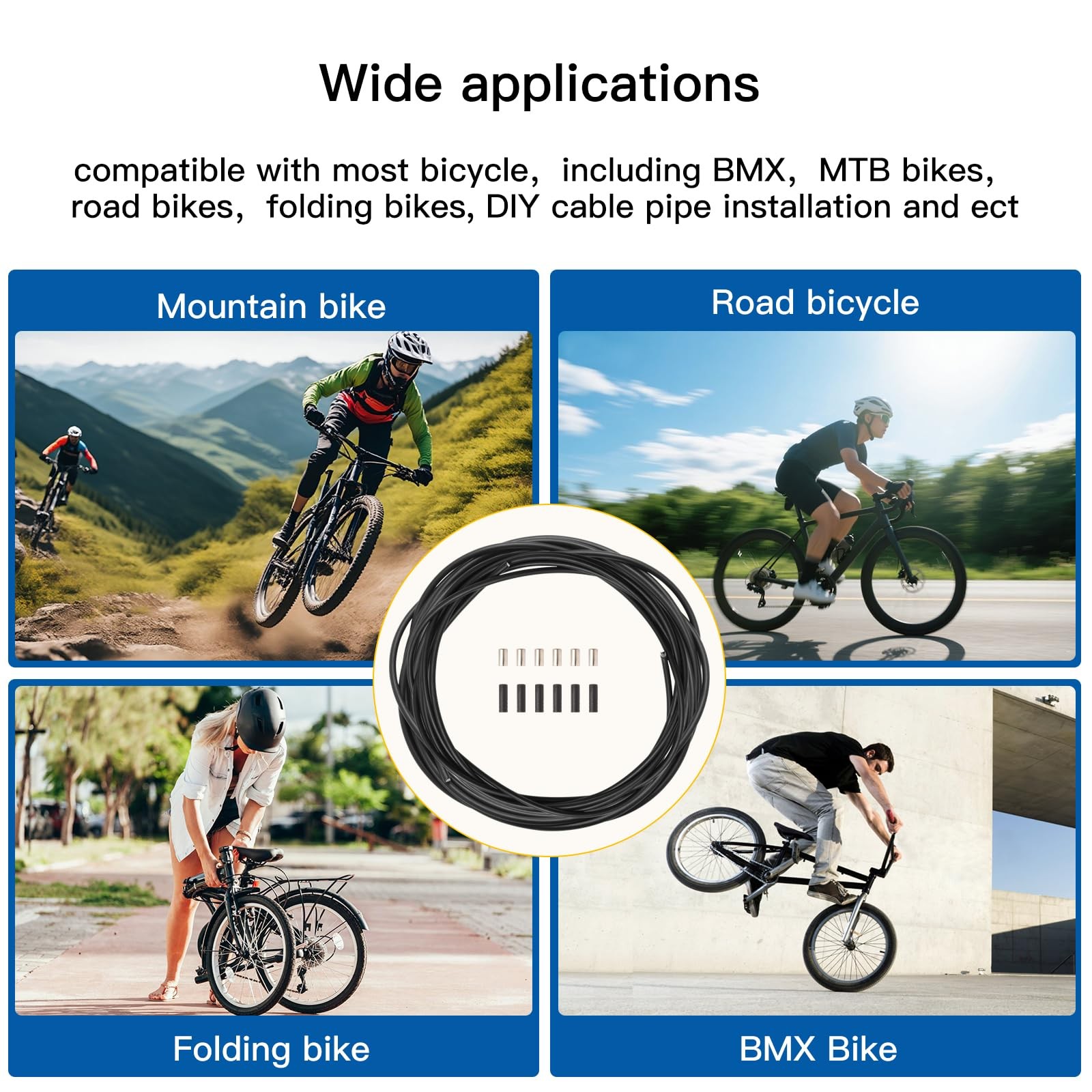 Shift Cable Housing,Lined Bicycle Bike Derailleur/Shift Cable Housing Cycling…