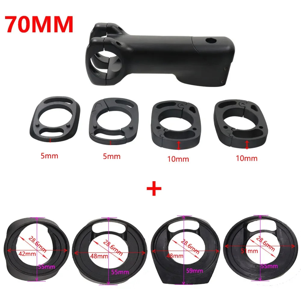 Bicycle Stem 28.6-31.8mm Internal Cable Routing Stem with Spacer Bike Parts