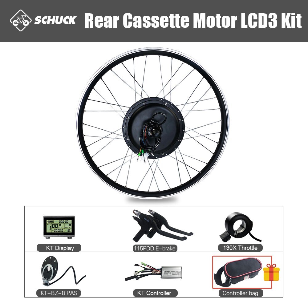 48V 250W 350W 500W 1000W 1500W Rear Cassette Ebike Motor Wheel Conversion Kit