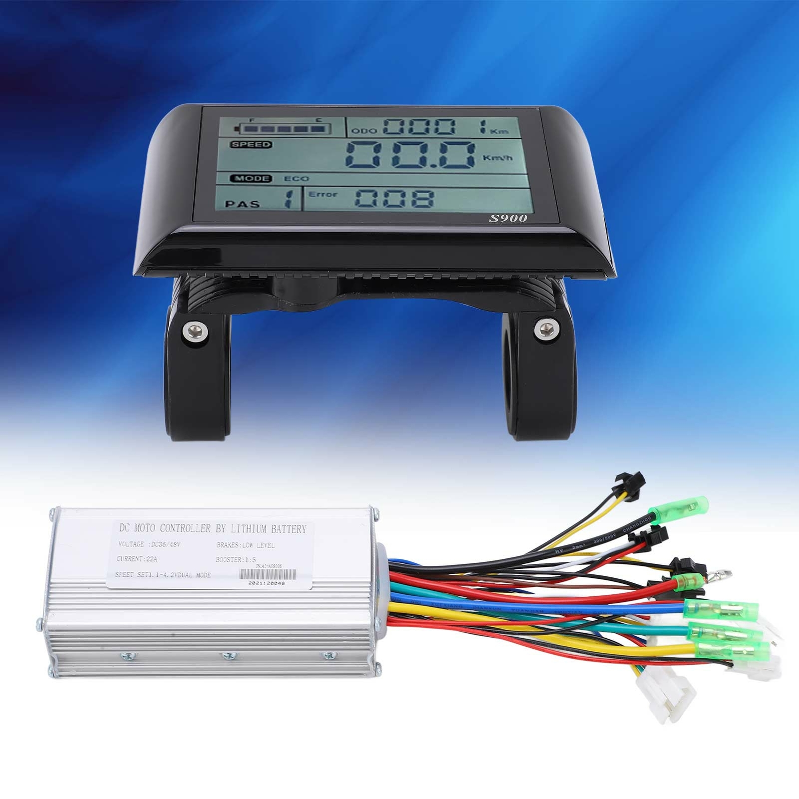36V/48V 500W/750W E-Bike Brushless Motor Controller with S900 LCD Display Panel