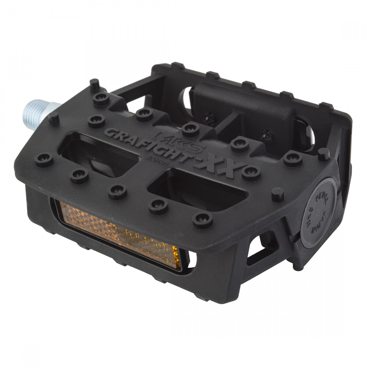 MKS Grafight-XX Pedals 1/2″ Concave Fiberglass/Composite Body Molded Pins Black