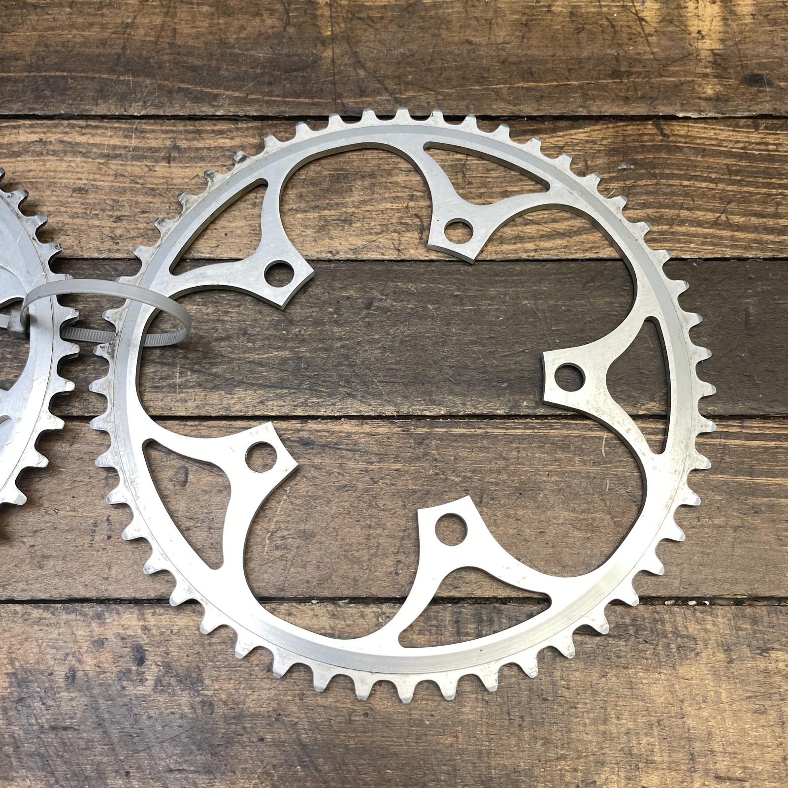 Vintage Takagi 50/46/30T Chainring Set Triple 110/74 BCD 5-Arm Aluminum 80s