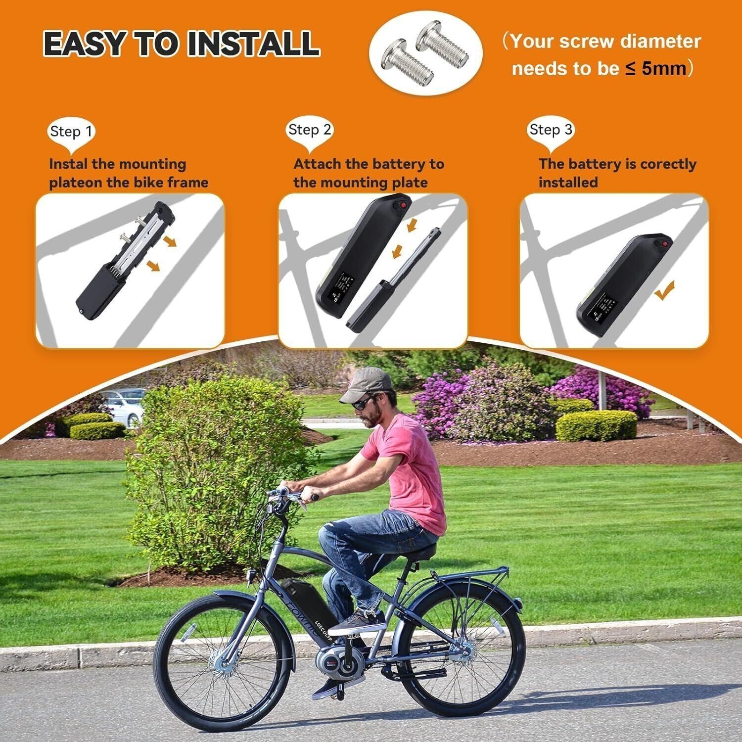 48V Hailong Lithium Ebike Battery 48V Electric Bike Battery 4-Pin with 30A BMS