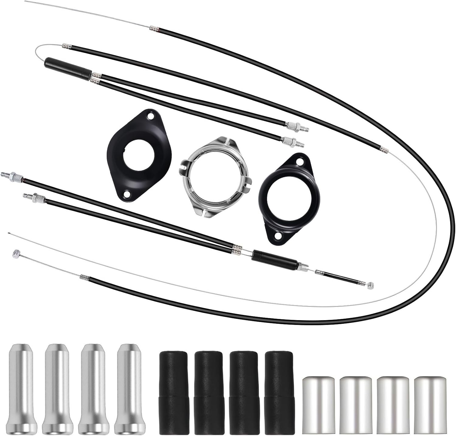 BMX Bike Gyro Brake Cables Front + Rear (Upper As shown in the figure, black
