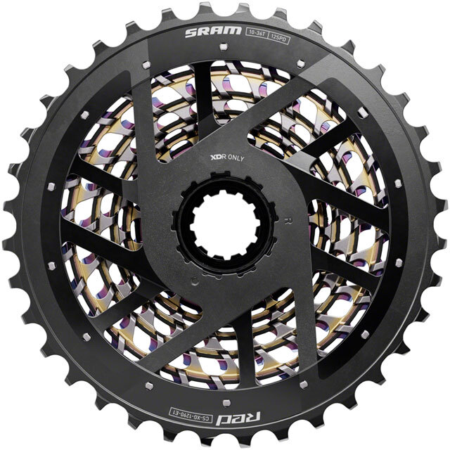 SRAM RED XG-1290 Cassette – 12-Speed, 10-36t, For XDR Driver Body, Rainbow, E1