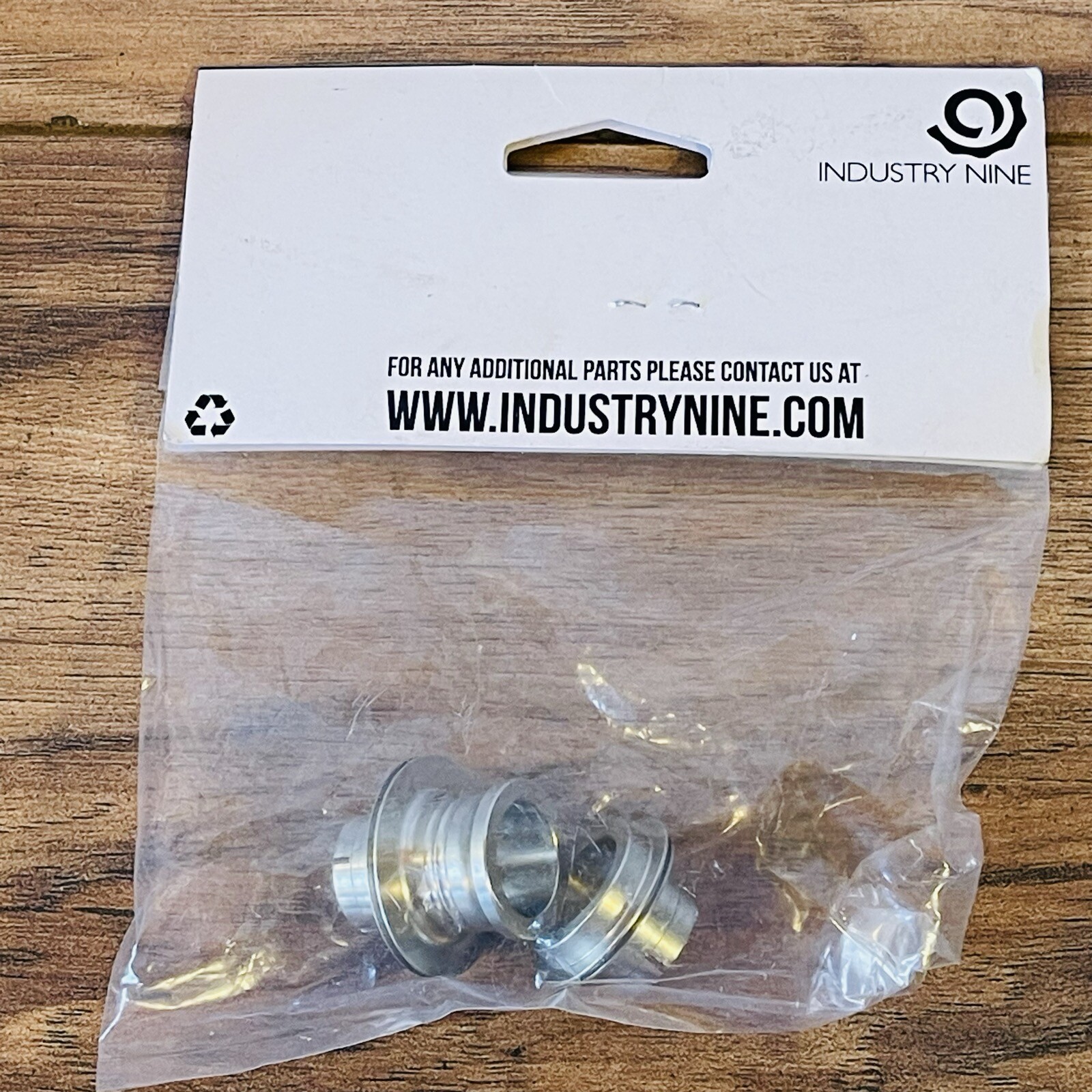 Industry Nine Torch Road Front Axle End Cap Conversion Kit 15mm Disc Silver