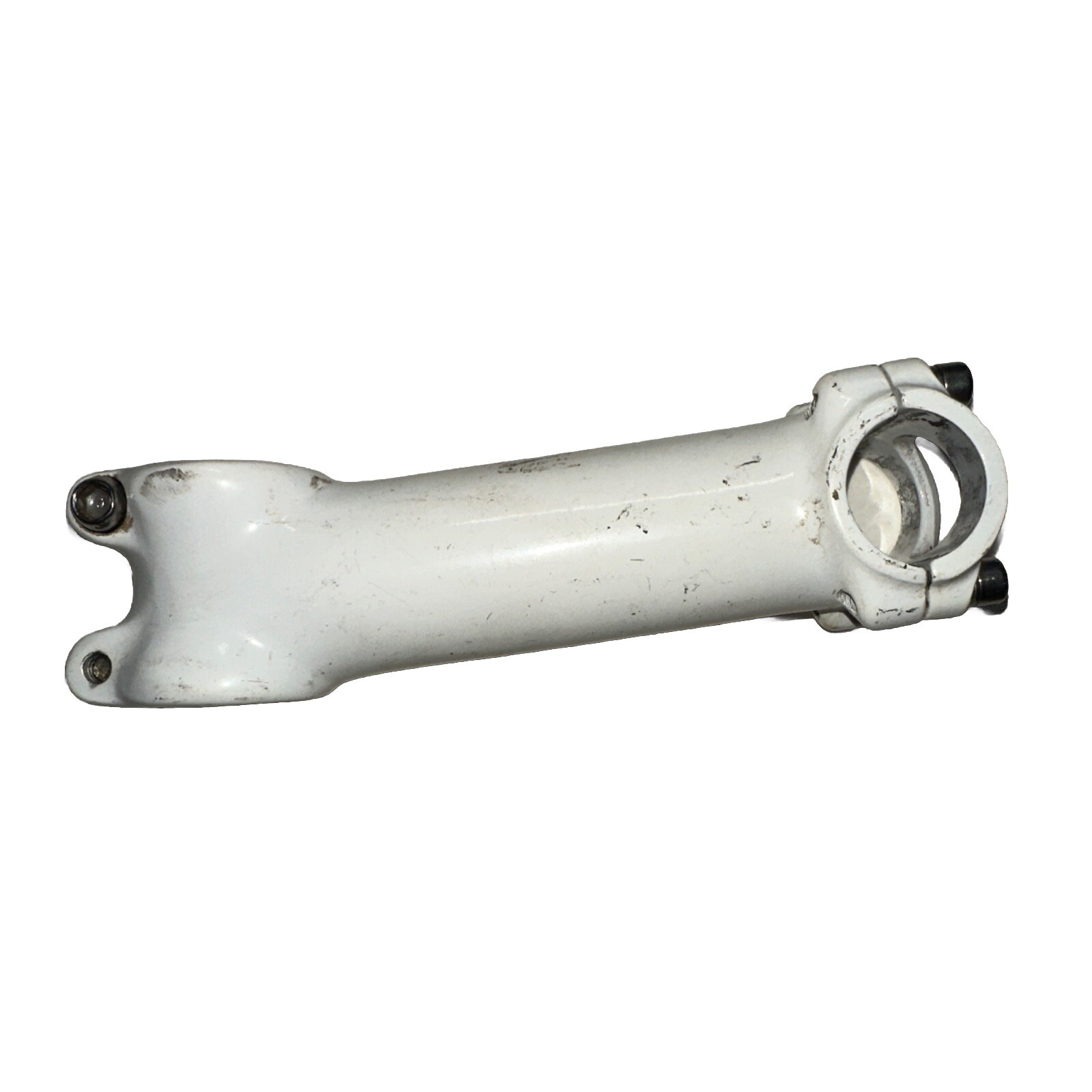 Flat White Bicycle Stem +/- 5 degrees 120 mm 1-1/8 in 25.4 mm Alloy MTB Road