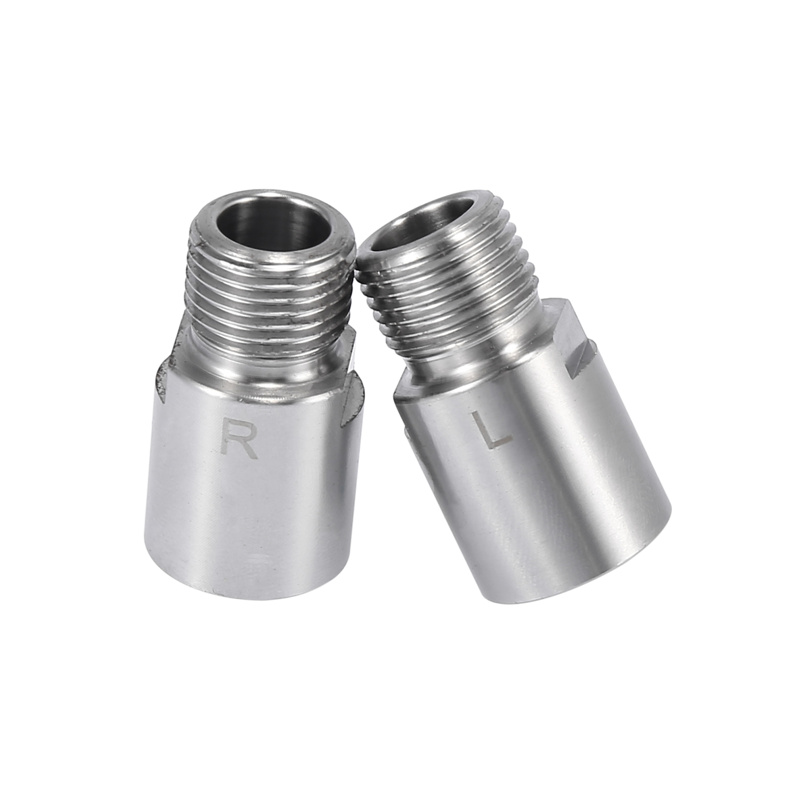 Pair of 1 Bicycle Pedal Extender Adapter Extended Pedal Spacer Silver Tone