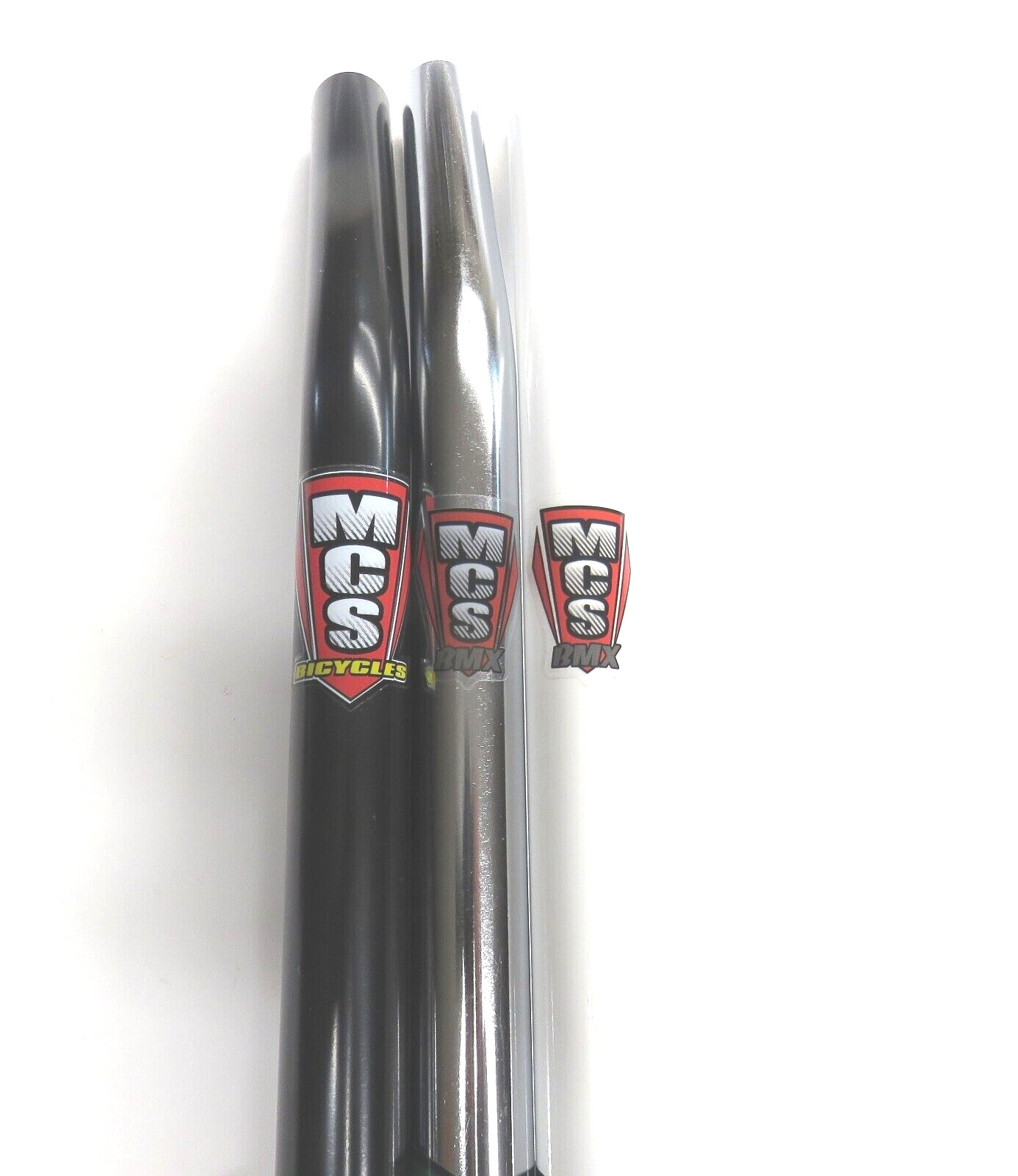 MCS BMX Racing Seatpost Laid Back Cro Mo 22.2 mm / 7/8 in Chrome White or Black