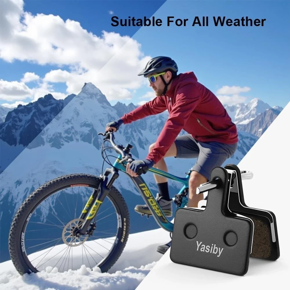 4 Pairs MTB Disc Brake Pads Resin & Semi-Metallic Quiet W/ Install Kit E-Bike US