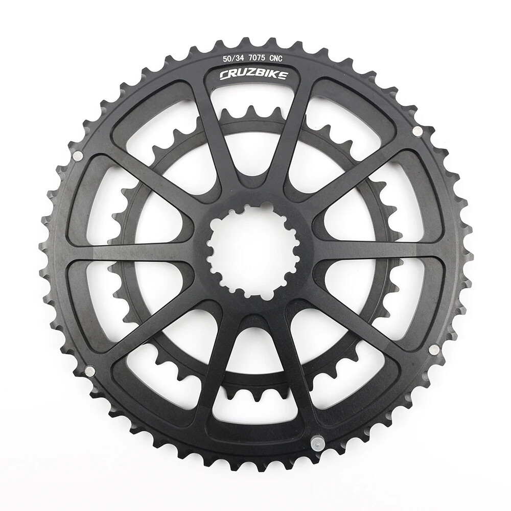 Road Bike Double Chainring 50-34T 52-36T 52-42T 53-39T 9/10/11/12 Speed Crankset