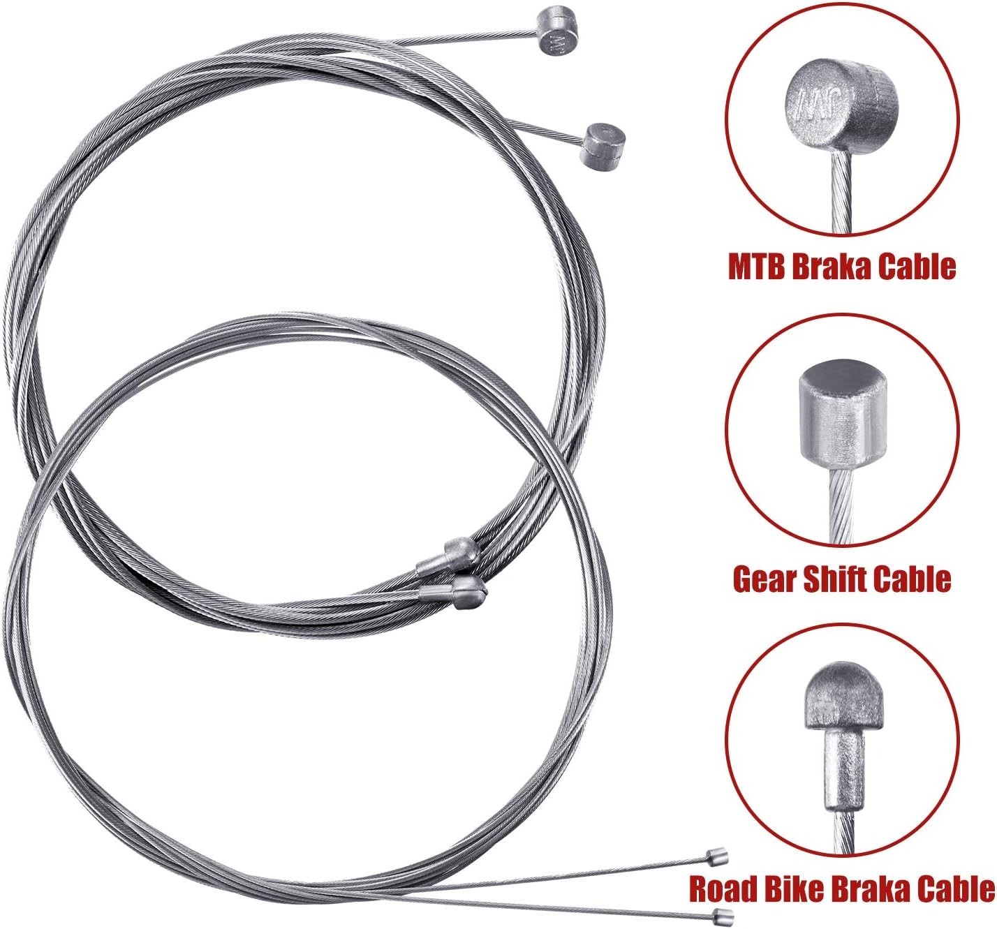 Universal Bike Brake & Shift Cable Kit for Mountain & Road Bikes